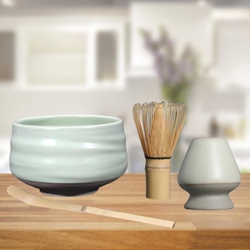 Японский держатель для венчиков Matcha Ceremony Kit Matcha Chasen Зеленый венчик