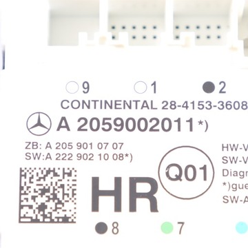 фото thumb №12, Mercedes w205 модуль блок керування двері зад право a2059002011