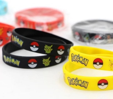 BRANSOLETKA OPASKA SILIKONOWA POKEMON Z PIKACHU NA PREZENT DLA DZIECKA