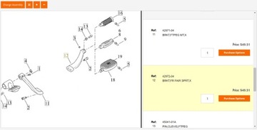 Крепления для подножек рычага MID Control Harley OEM OEM