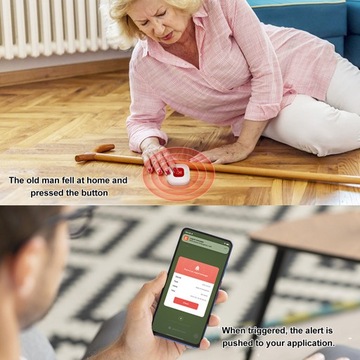 WIFI SMART КНОПКА SOS-ЗВОНКА ДЛЯ ПОЖИЛЫХ ПАЦИЕНТОВ ПОЖИЛЫХ ПАЦИЕНТОВ