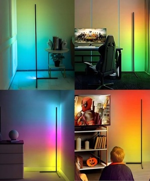 УГЛОВОЙ ТОРШЕР СТОЯЩИЙ НОЧЬ RGB ЭФФЕКТ РАДУГИ 3D ДИСТАНЦИОННОЕ ПРИМЕНЕНИЕ