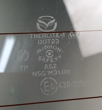 фото thumb №6, Кришка багажника скло зад mazda 5 i