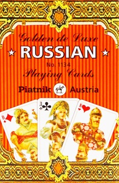 ЗОЛОТЫЕ ИГРОВЫЕ КАРТЫ PIATNIK CARSKIE В КОРОБКЕ