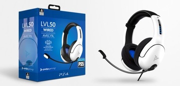 Проводные наушники для PS5/PS4 LVL50 PDP WHITE