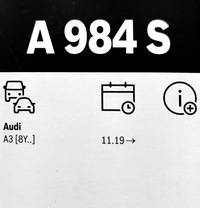 фото thumb №15, Дворники bosch a984s audi a3 2020-. 8yh 8ys 8ya