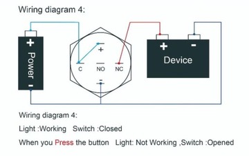 Przycisk wyłącznik 16mm podświetlany LED 5V 6V mo