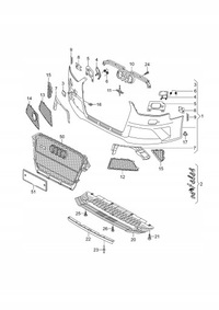 фото thumb №14, Бампер перед передний ly9b audi a4 rs4 b8 8k