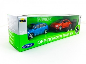 VOLVO XC90 + VW THE BEETLE + WELLY TRUCK 1:34