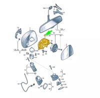 фото thumb №7, Audi tt 8j mk2 передняя часть правый door mirror mounting plate 8j0858532a