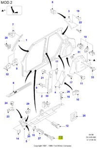 фото thumb №7, Фиксатор - отделка бок кузов. ford fiesta 1995-2002 оригинальный номер 1018390