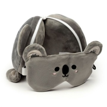 Мягкая дорожная подушка Relaxeazzz с повязкой на глаза - Koala