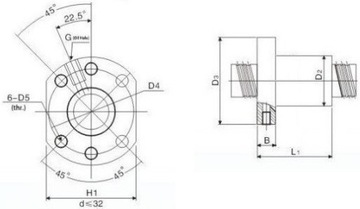 ШАРИКОВИНТОВЫЙ С ГАЙКОЙ SFU1605-1400мм ЧПУ
