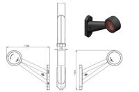 фото thumb №16, Габаритный фонарь светодиодная полуприцепа прицепа длинная правая 12v 24v лампа габаритная