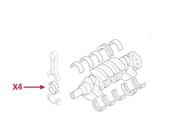ШАТУННЫЕ ПОДШИПНИКИ STD HONDA 2.0D 2.2D i-CDTi N22
