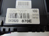 Панель приладова панель vw golf vi 2.0 tdi автоматична коробка передач 5k0920870e європа Доставка, фото thumb