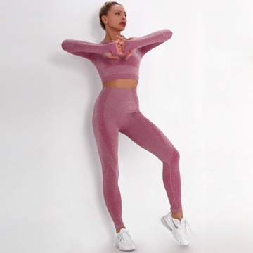 SPORTS SET топ бесшовные леггинсы для фитнеса M