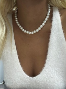 Ожерелье-цепочка знаменитостей PEARLS из белого бисера