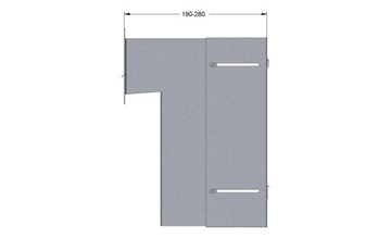 Почтовый ящик проходной антрацит 19-28 см r20