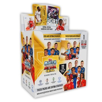 Коробка x24 Sasket Topps Match Attax Extra 2025 Герой пакет Sachet Гарантия