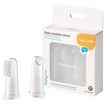 Детские зубные щетки BabyOno GUM, напальчники + CASE 1545