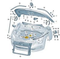 фото thumb №1, Замок кришки капот передньої skoda karoq