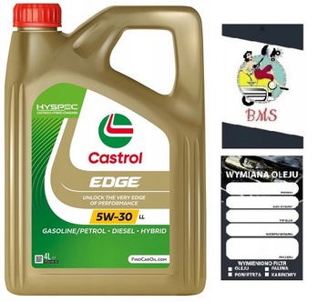 CASTROL ENGINE OIL 5w30 5w-30 EDGE TITANIUM FST LL 4л.