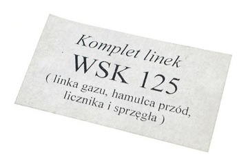 Komplet linek WSK 125 B3 jednoramówk szare solidne