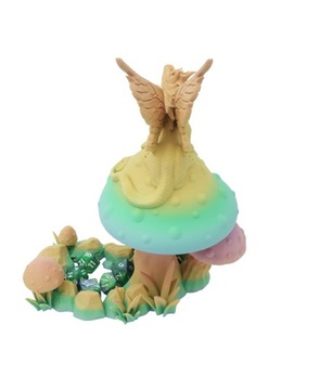 Дракон на поганке - башня из кубиков - FatesEnd Fey Dragon Dice Tower Pastel