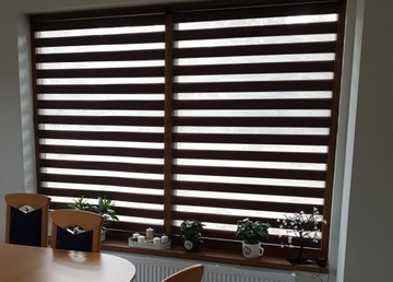 ROLETA DZIEŃ NOC NA WYMIAR Z PROWADNICAMI 81x160