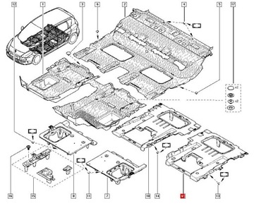 фото thumb №8, Підлога шумоізоляція лівий перед renault scenic iii 849070001r