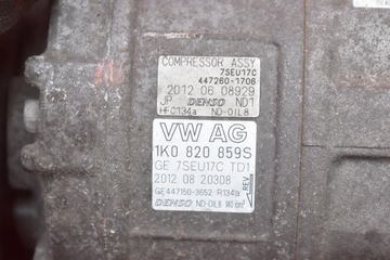 фото thumb №8, Компрессор насос кондиционера 1k0820859s skoda superb 2 ii 1.8 tsi 152 km