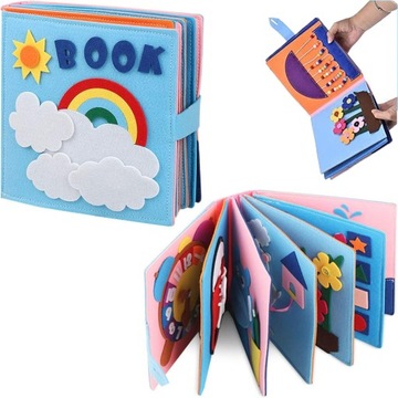 3D КНИГА ИЗ ВОЙЛА МОНТЕССОРИ, СЕНСОРНАЯ ИГРУШКА
