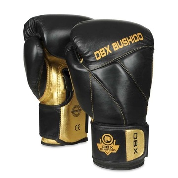 ТРЕНИРОВОЧНЫЕ БОКСЕРСКИЕ ПЕРЧАТКИ ДЛЯ СПАРИНГА DBX BUSHIDO ИЗ НАТУРАЛЬНОЙ КОЖИ, 12 унций