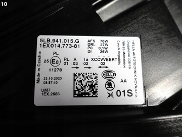 фото thumb №11, Skoda enyaq iv электрический 5lb 5la 20- лампа полный led crystal lighting левая eu