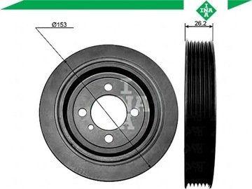 фото thumb №2, Ina 544 0093 10 колесо пасове, wał колінчастий