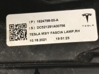 Купить Tesla 3 y противотуманная фара правый led drl 1624798-00-a, фото thumb