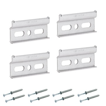 4 x ZESTAW - LISTWA MONTAŻOWA DO ZAWIESZENIA SZAFEK 26x60 + WKRĘTY + KOŁKI