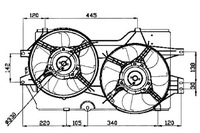 фото thumb №2, Вентилятор радіатор chrysler 95- 2,0-3,8 nrf