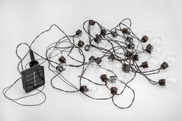 Садовая гирлянда на солнечных батареях, 50 светодиодных декоративных шаров, 16,7 м, температура 3000 К