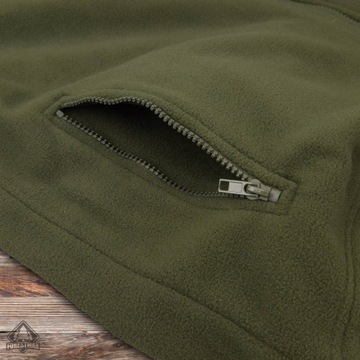 Maskująca bluza polarowa dla Wędkarza na ryby kolor khaki naszywka KARP XXL