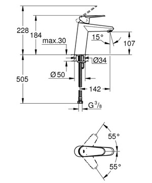 РАКОВИНА GROHE EURODISC COSMOPOLITAN FATTER