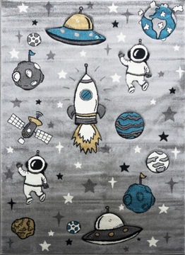 Мягкий приятный уютный коврик для мальчика Space Grey 160x230