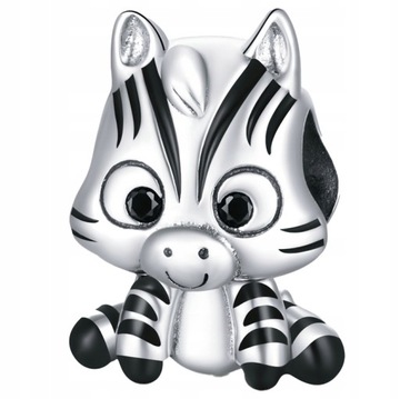 CHARMS ZEBRA koralik beads srebro pr 925