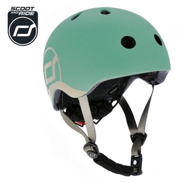 SCOOTANDRIDE Forest ZESTAW HULAJNOGA Jeździk 2w1 + KASK z LED XXS do S 1+