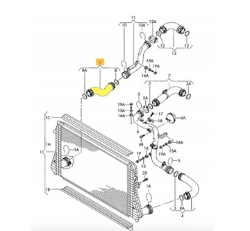 фото thumb №2, Труба шланг шланг turbo интеркулер octavia ii superb ii touran 1k0145832e