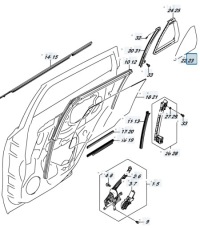фото thumb №12, Suzuki sx4 s-cross 18r lift 1.4t стекло дверь задних левая малый тонированная
