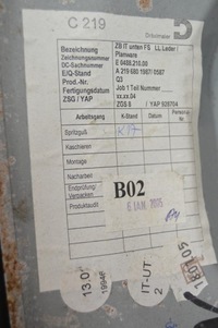 фото thumb №9, Защита pod приборная панель рули mercedes cls w219 5.5 amg 2196801987 цвет 584