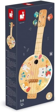 Drewniane Banjo Pure Instrument Muzyczny Janod Leśne Zwierzątka 3-8 lat