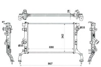 Радиатор renault воды laguna 1,5dci 2,0dci 07- nr Цена, фото thumb